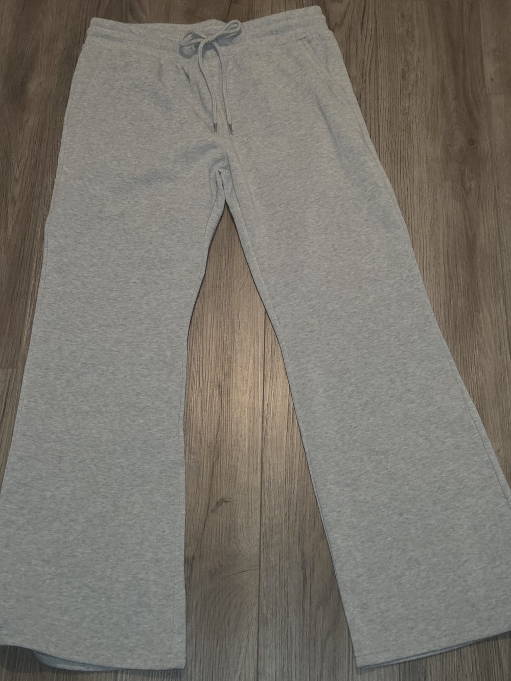Fashion Nova Gray Wide-Leg Sweatpants with Drawstring